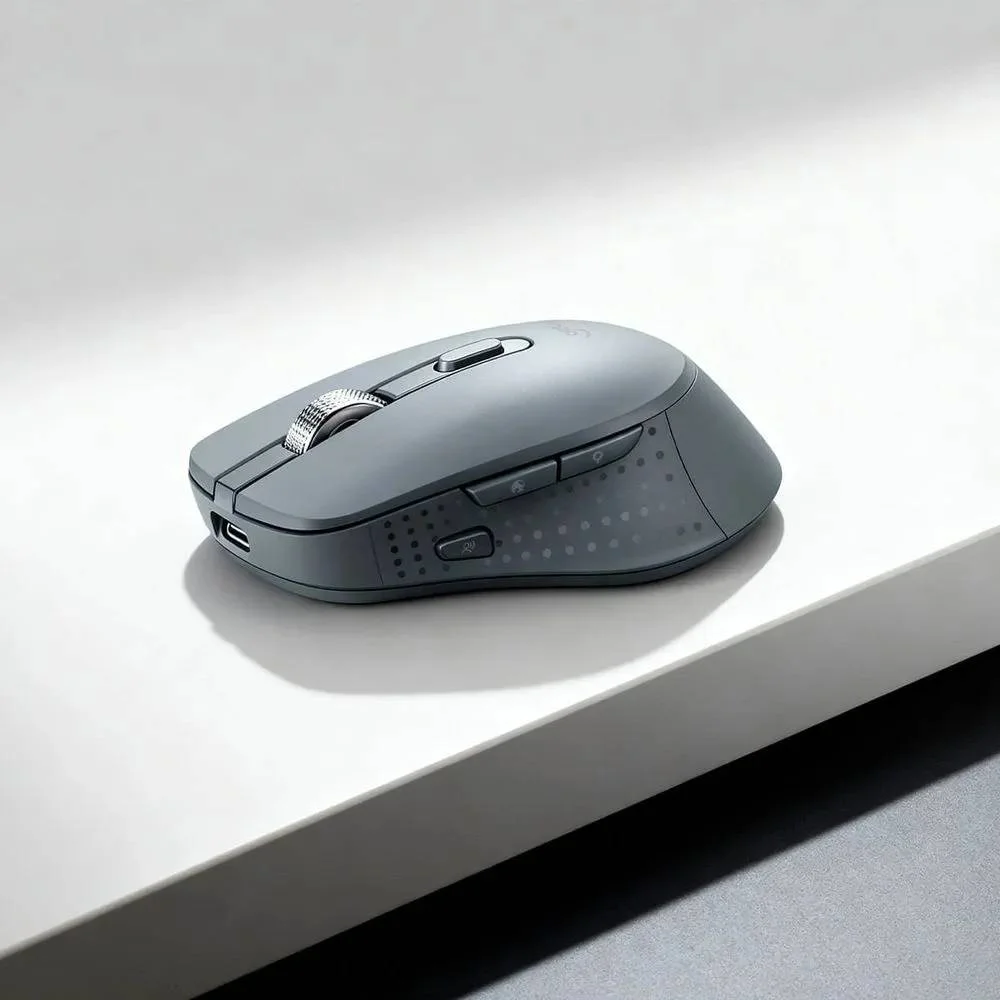 Imagem 2 de 5 do produto Mouse Sem Fio Bluetooth 5.1 Usb, Recarregável Get Silence, 7 Botões, 1600dpi, Grafite