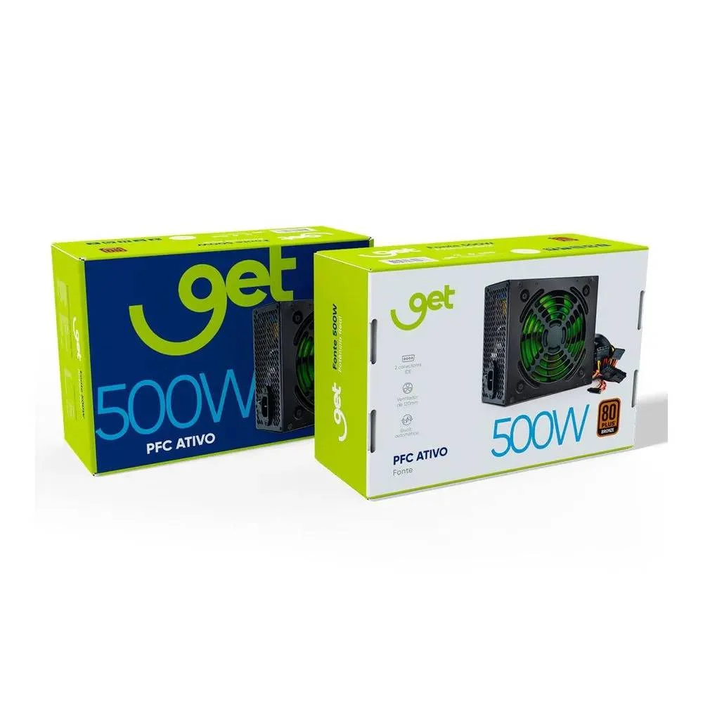 Imagem 5 de 5 do produto Fonte De Alimentação Get 500w 80 Plus Bronze Bivolt