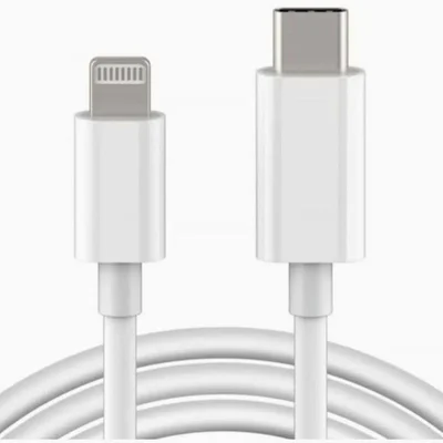 Cabo Usb C Lightning Turbo 2 Metros Compatível Iphone Branco
