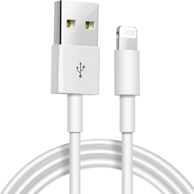Cabo Para Carregador Turbo, Compativel C/iphone 6 7 8 X Xs 11 Se 12 Xr 13 14 Pro Max, Branco, Entrada Usb, Reforçado, 1 Metro, Carregamento Rápido