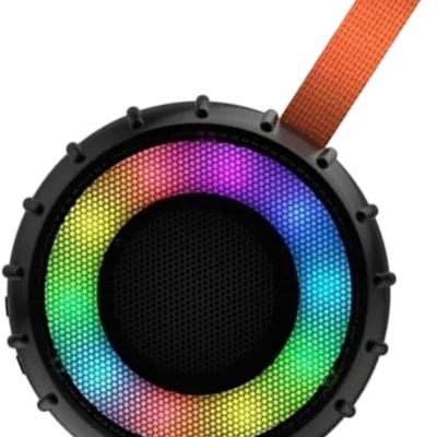 Caixa De Som Portátil Bluetooth A Prova D'água Com Alça E LED E Rádio Fm (preto)