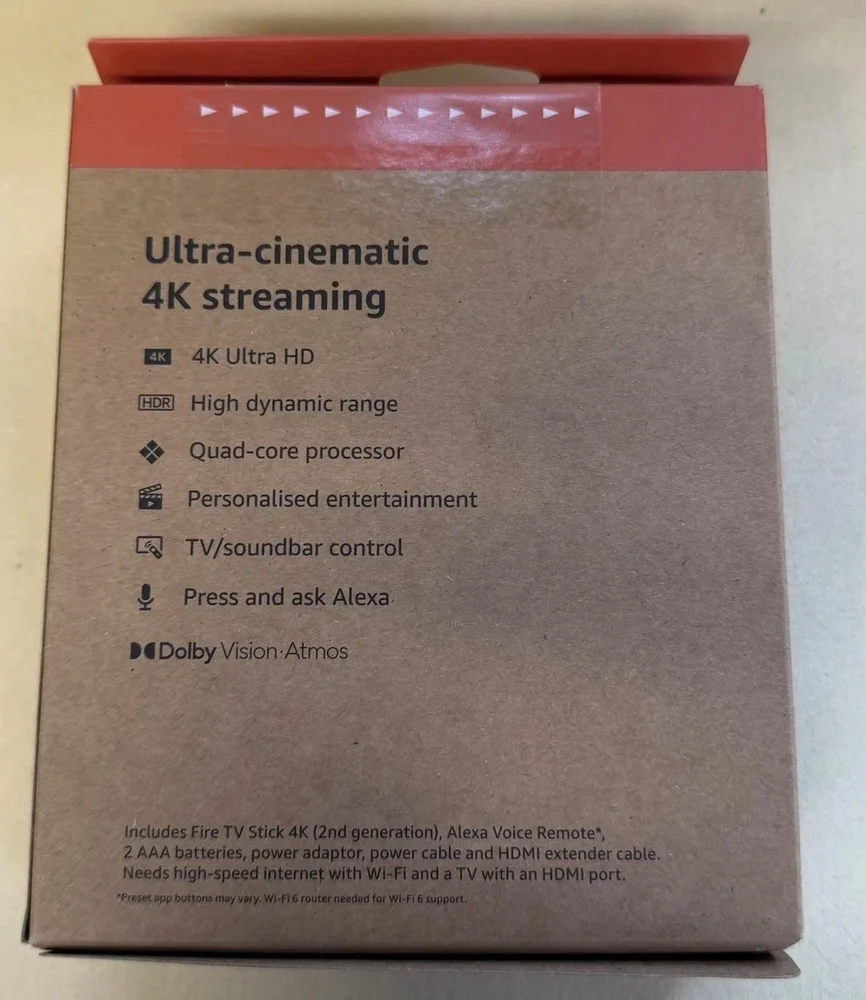Amazon Fire Tv Stick 4k 2ª Geração Wi-fi 6, Dolby Vision/atmos E Hdr10+