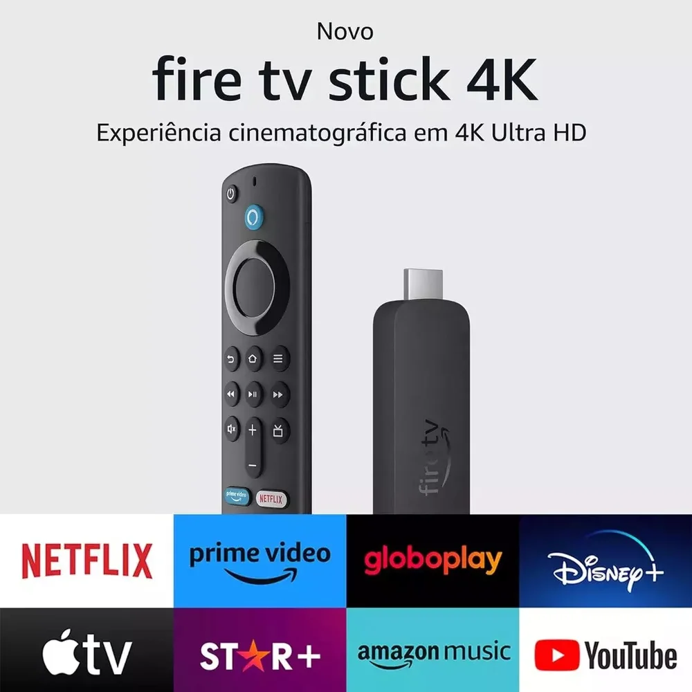 Imagem 2 de 5 do produto Amazon Fire Tv Stick 4k (2ª Geração) Dolby Vision/atmos, Hdr10+ Wi-fi 6,
