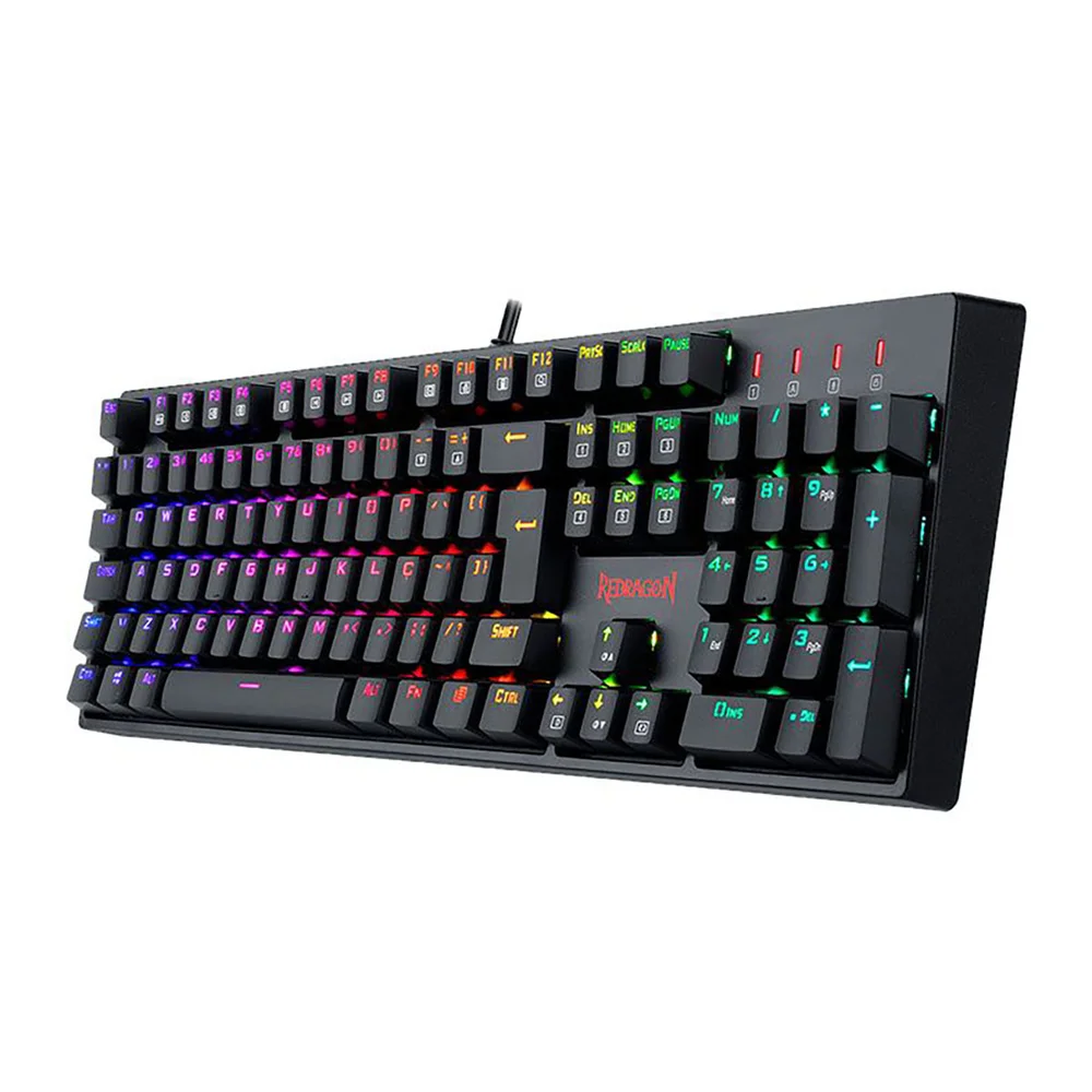 Imagem 2 de 5 do produto Teclado Mecanico Usb Gamer Surara Pro Switch Brown Redragon K582RGB-pro V2 Preto