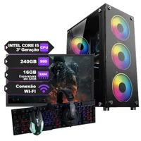 PC Gamer Completo Intel Core i5 3th, Ram 16gb, SSD 240GB, Fonte 500w e Wi-Fi
