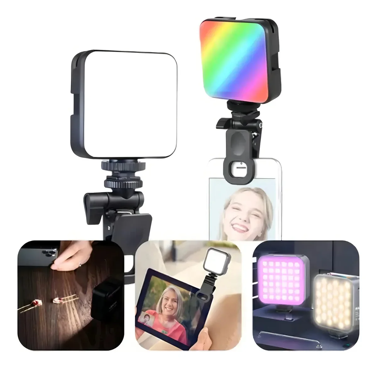 RGB Luz Iluminação P/ Gravar Portátil Clipe Hmaston