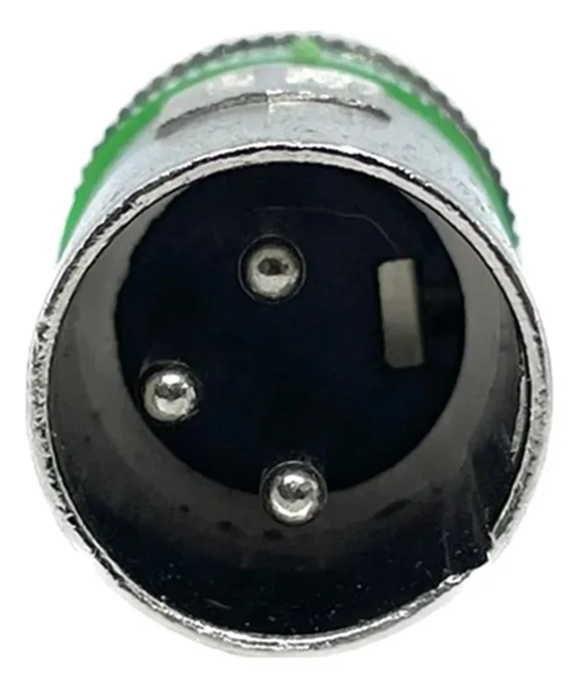 Imagem 4 de 5 do produto Cannon Xlr Macho Conector 3 Pinos Verde Profissional Kit 2