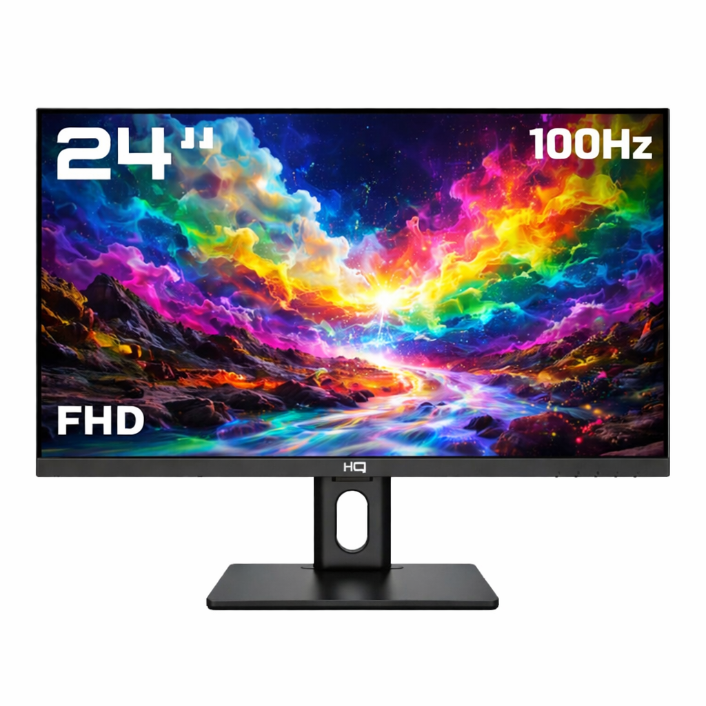 Monitor 24" Hq Pro, 100hz, Fullhd+ 1920x1080, Widescreen, HDMI, Vga, Vesa, Ajuste De Inclinação - M24100hq