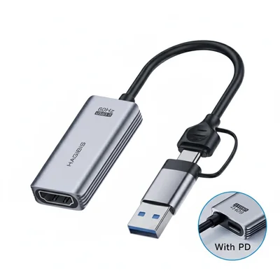 Placa De Captura De Vídeo Hagibis 100w Pd Usb 30 Cinza