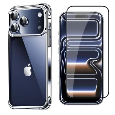 Kit Película Vidro 3d Para Iphone 17 Pro + Capa Anti Shock