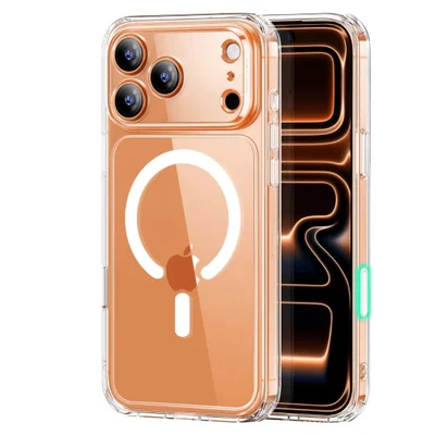 Capa Capinha Mag Safe Premium Para Iphone 17 Pro Max Transparente