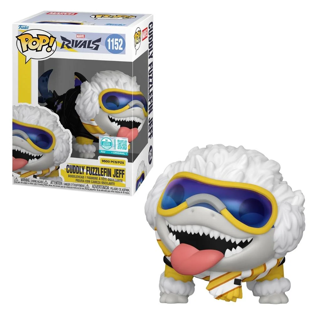 Boneco Funko Pop Ed Lim Marvel Rivals Jeff Cuddly Fuzzlefin