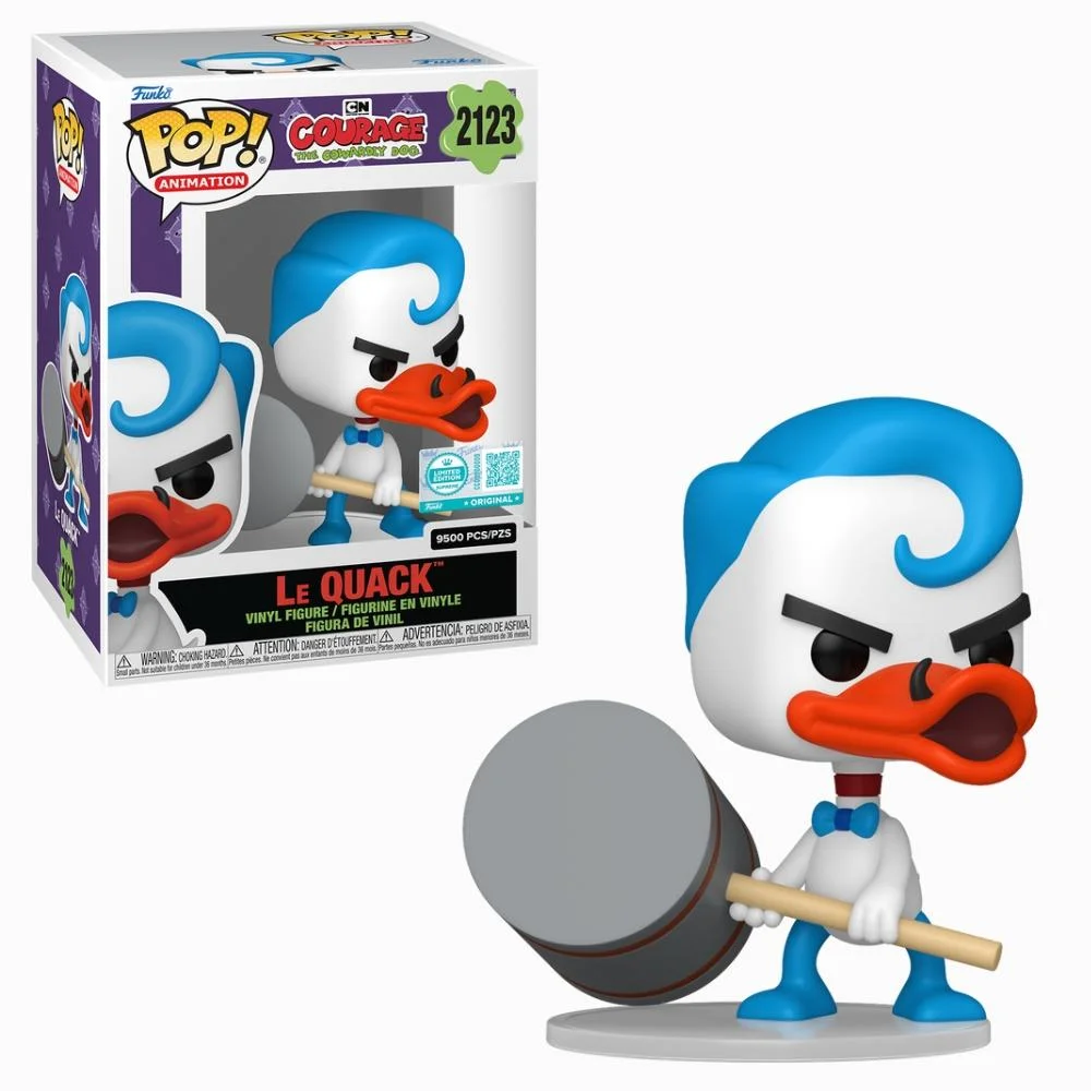 Imagem 1 de 3 do produto Boneco Funko Pop! Ed Ltda Coragem O Cão Covarde - Le Quack