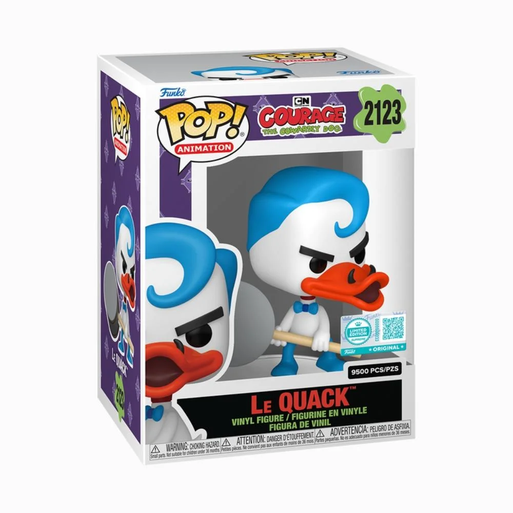 Imagem 2 de 3 do produto Boneco Funko Pop! Ed Ltda Coragem O Cão Covarde - Le Quack