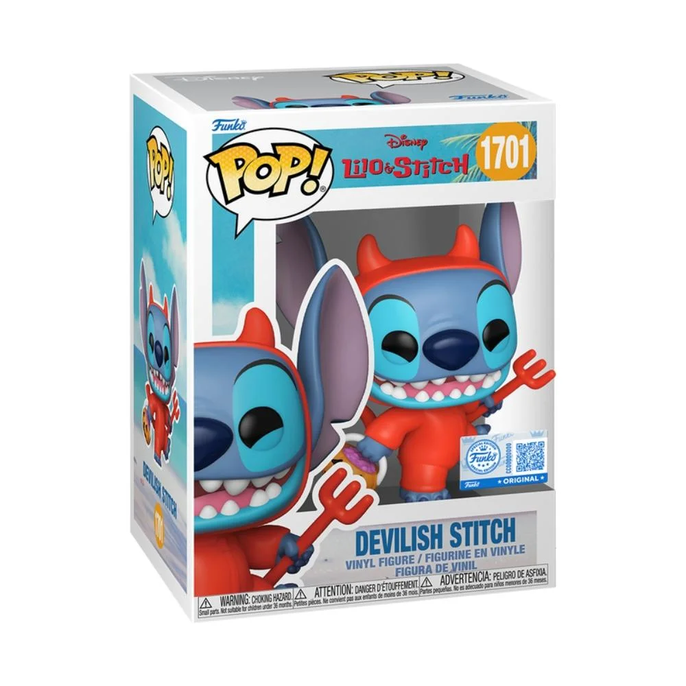 Imagem 2 de 5 do produto Boneco Funko Pop! Exclusivo Disney Lilo & Stitch Travesso
