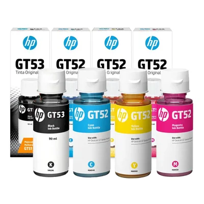 Kit 4x Tinta Gt53 Preto Gt52 Gt5822 416 517 532 617 | 70ml