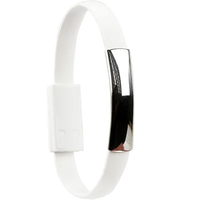 Pulseira Carregador Via Usb, Celular Android  Branco