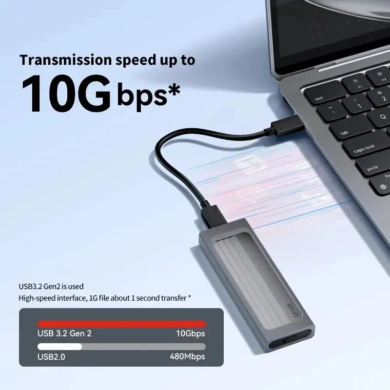 Case SSD M.2 Nvme Lexar 10gbps Usb-c 3.2: Velocidade Extrema 1050mb/s