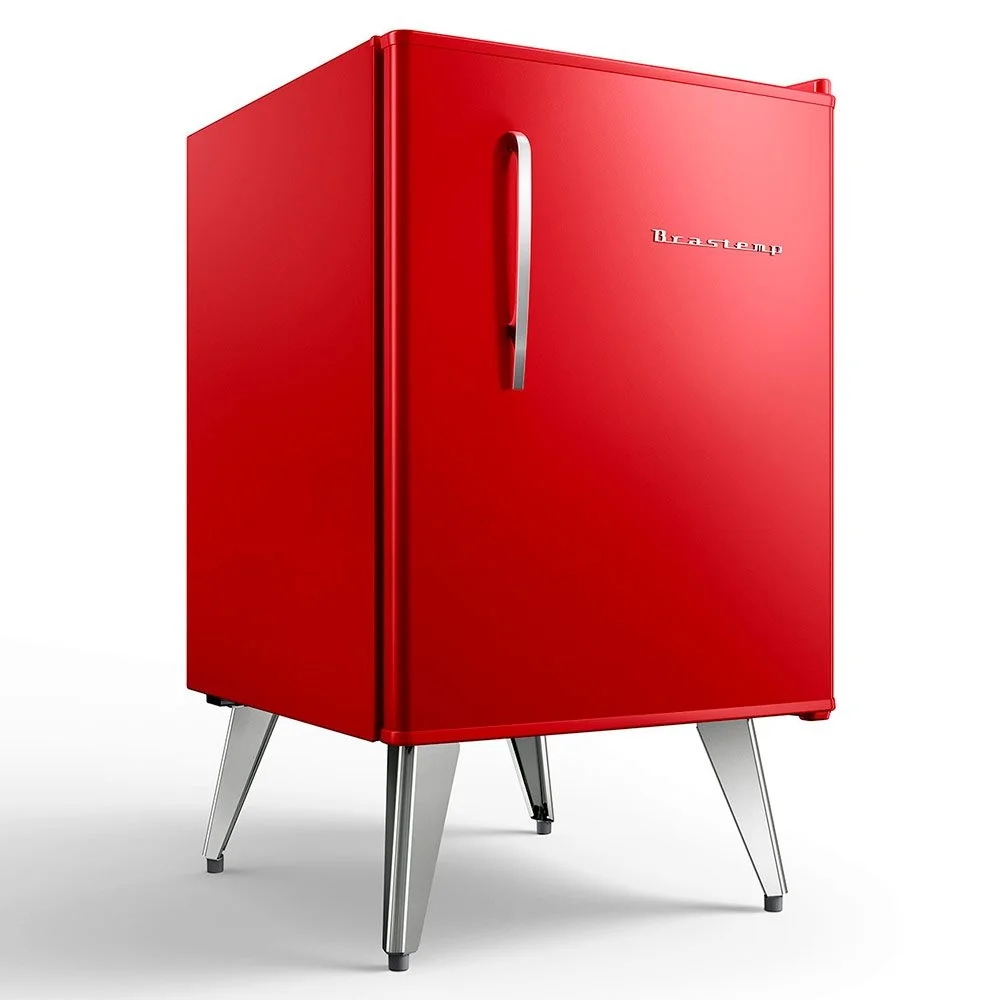 Imagem 3 de 5 do produto Frigobar Brastemp Retrô 76 Litros Classic Red - Bra08mv 110