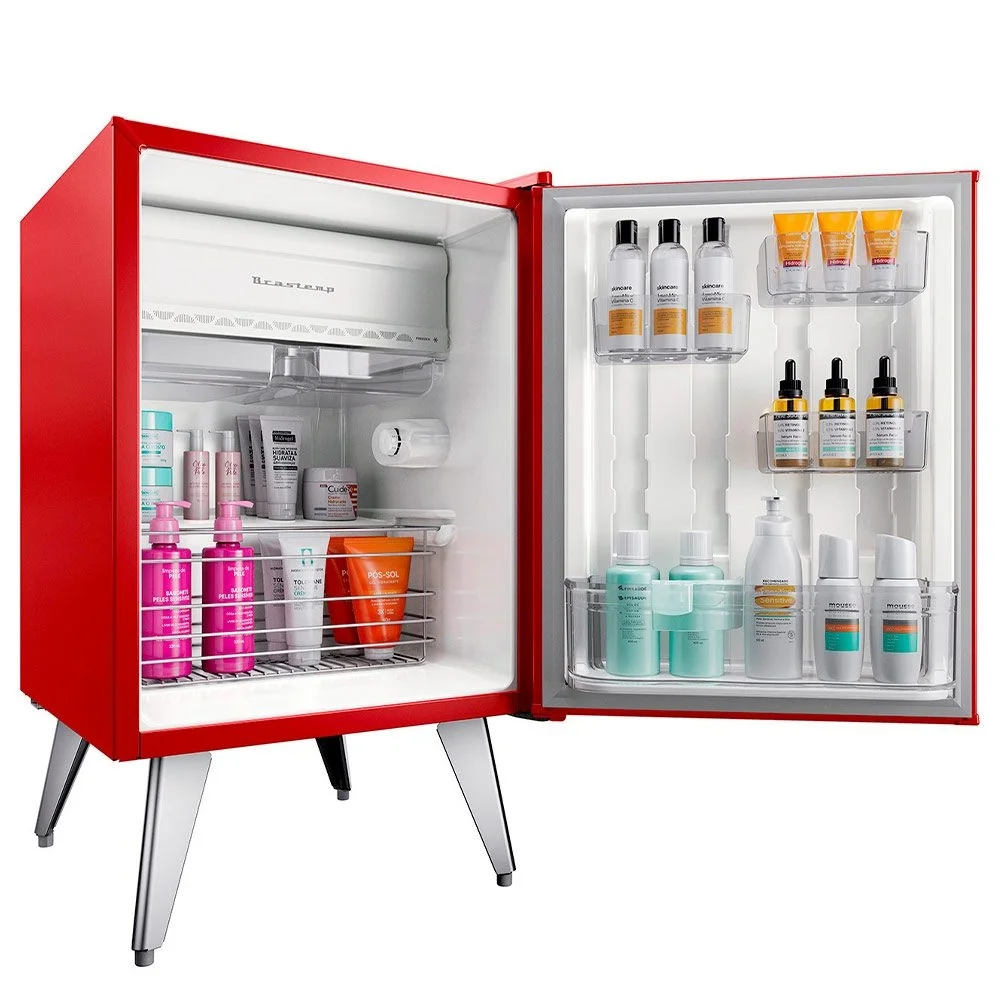 Imagem 4 de 5 do produto Frigobar Brastemp Retrô 76 Litros Classic Red - Bra08mv 110