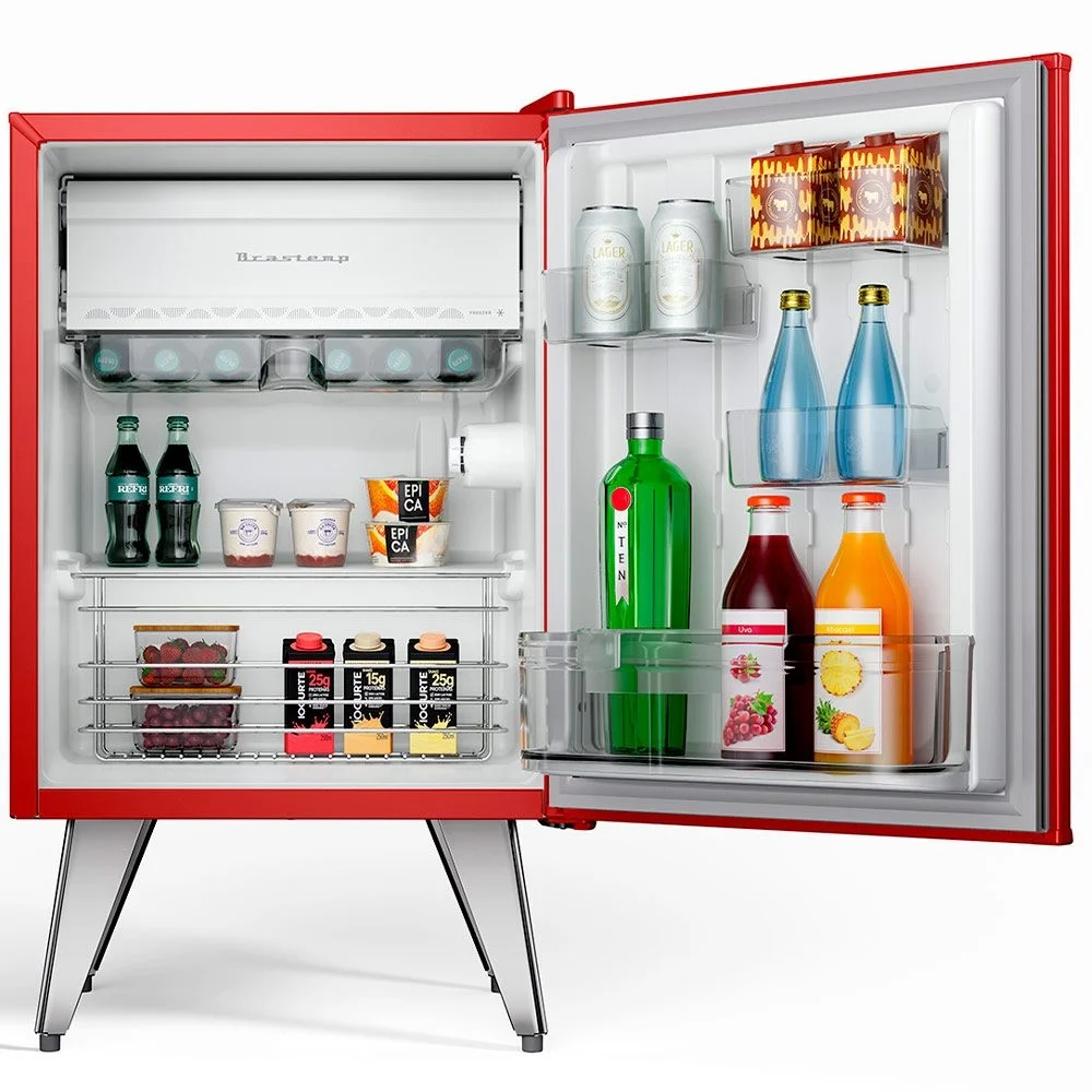 Imagem 5 de 5 do produto Frigobar Brastemp Retrô 76 Litros Classic Red - Bra08mv 110