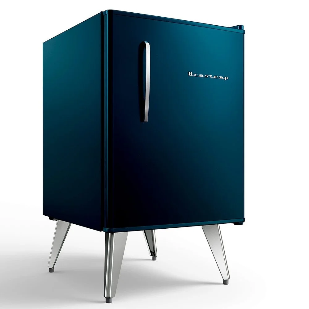 Imagem 4 de 5 do produto Frigobar Brastemp Retrô 76 Litros Midnight Blue - Bra08mz 220