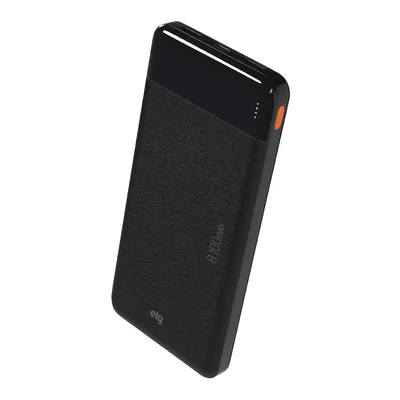Power Bank Carregador Portátil, LED Indicador, 8100mah 10.5w, Turbo, Preto, Pb81bk, Elg