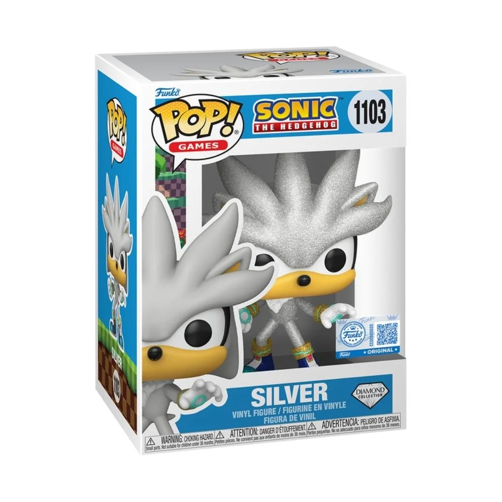Imagem 2 de 3 do produto Boneco Funko Pop! Sonic The Hedgehog - Silver