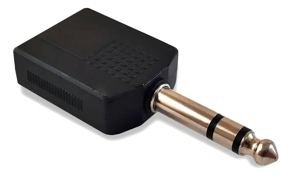 Imagem 4 de 5 do produto Adaptador P10 St X 2 Jack J10 St Kit 5 Peças Áudio Som
