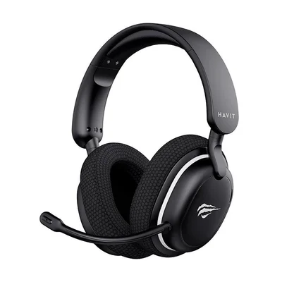 Headset Gamer Havit Fuxi-h7se Tri Mode Sem Fio Preto