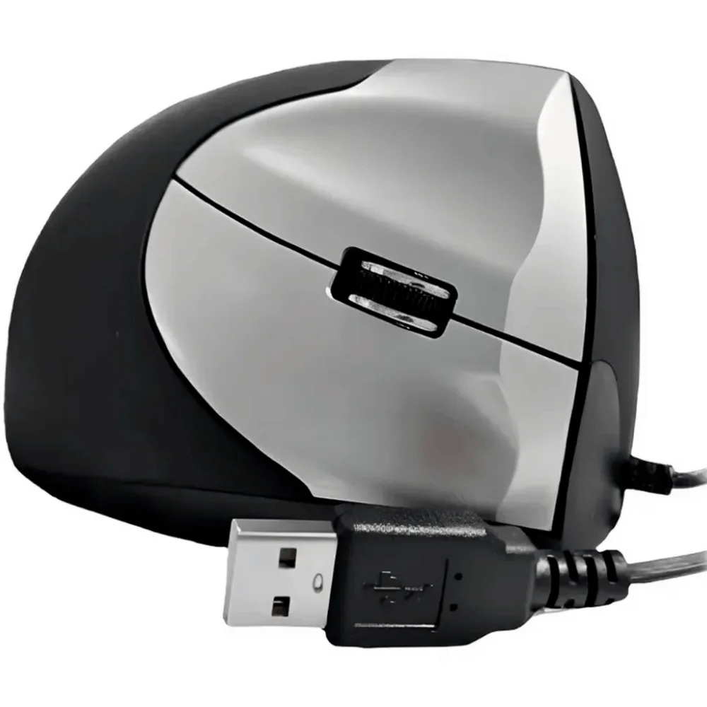 Imagem 1 de 4 do produto Mouse Ergonômico Com Fio Usb Silencioso Cor Preto Xc-ms-30 Xcell