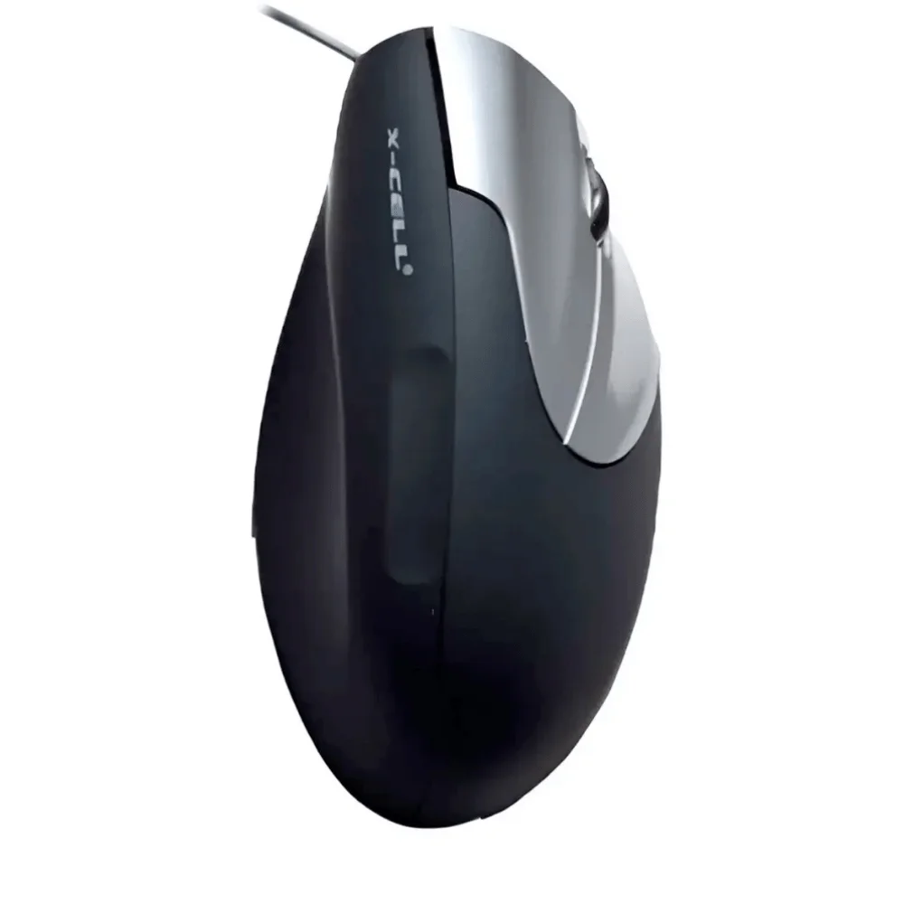 Imagem 2 de 4 do produto Mouse Ergonômico Com Fio Usb Silencioso Cor Preto Xc-ms-30 Xcell