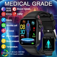 Relógio Inteligente De Grau Médico, Temperatura, Monitor De Ecg Preto 14