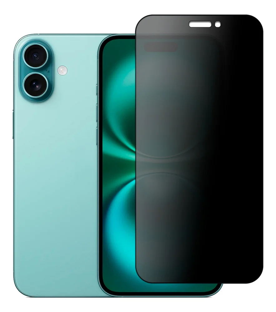 Imagem 3 de 5 do produto 2un Película Fosca Privacidade 9d Cerâmica Para Iphone 16 Plus