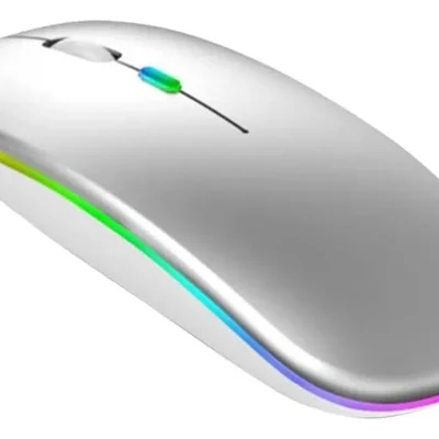 Mouse A'gold Sem Fio Bluetooth Ms-03a RGB Prateado