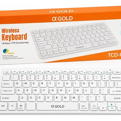 Kit Teclado Bluetooth Sem Fio Agold Branco