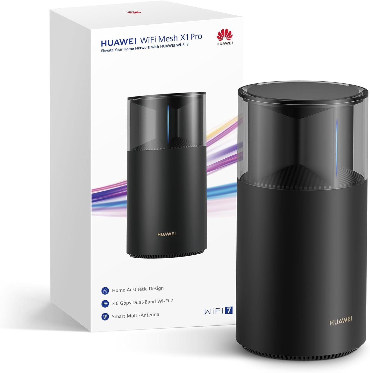 Roteador Huawei Wifi Mesh X1 Pro Wi-fi 7 - 3,6 Gbps, Dual-band (2.4 Ghz E 5 Ghz) 4 Portas 2.5 Ge