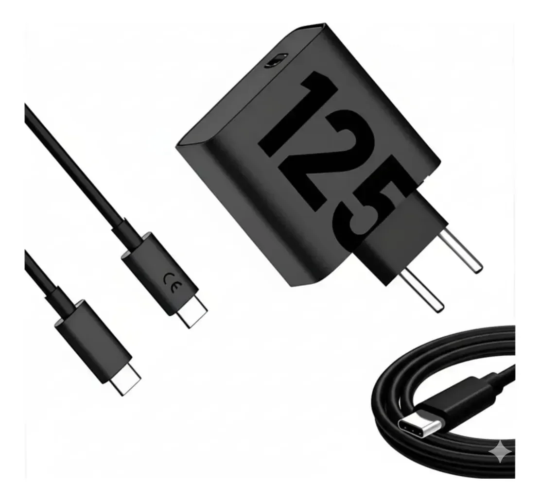 Carregador Turbo Rápido 125w Universal Tipo C + Cabo Usb C