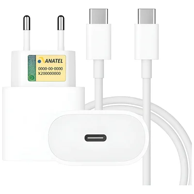 Carregador Turbo Compatível Com Iphone 15 16 Pro Max Tipo C