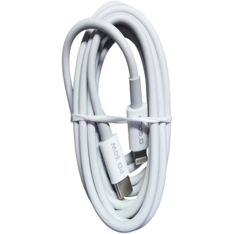 Imagem 4 de 5 do produto Cabo Compatível Lightning 2 Metros 30w | Usb-c Para Iphone Carregamento Ultrarrápido Α'gold Cb-104