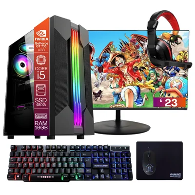 Micro PC Gamer Completo Core i5 Intel Core i5, 16gb De Memória Ram E SSD De 480GB Placa De Vídeo Gt 730 – 4gb