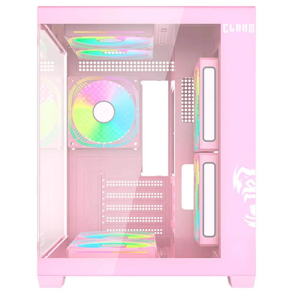 Imagem 3 de 4 do produto Gabinete Gamer Rosa Candy Grodd Com 5 Fans RGB Estático