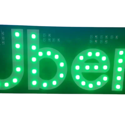 Sinalizador Letreiro Luminoso Led Uber - Verde 12V
