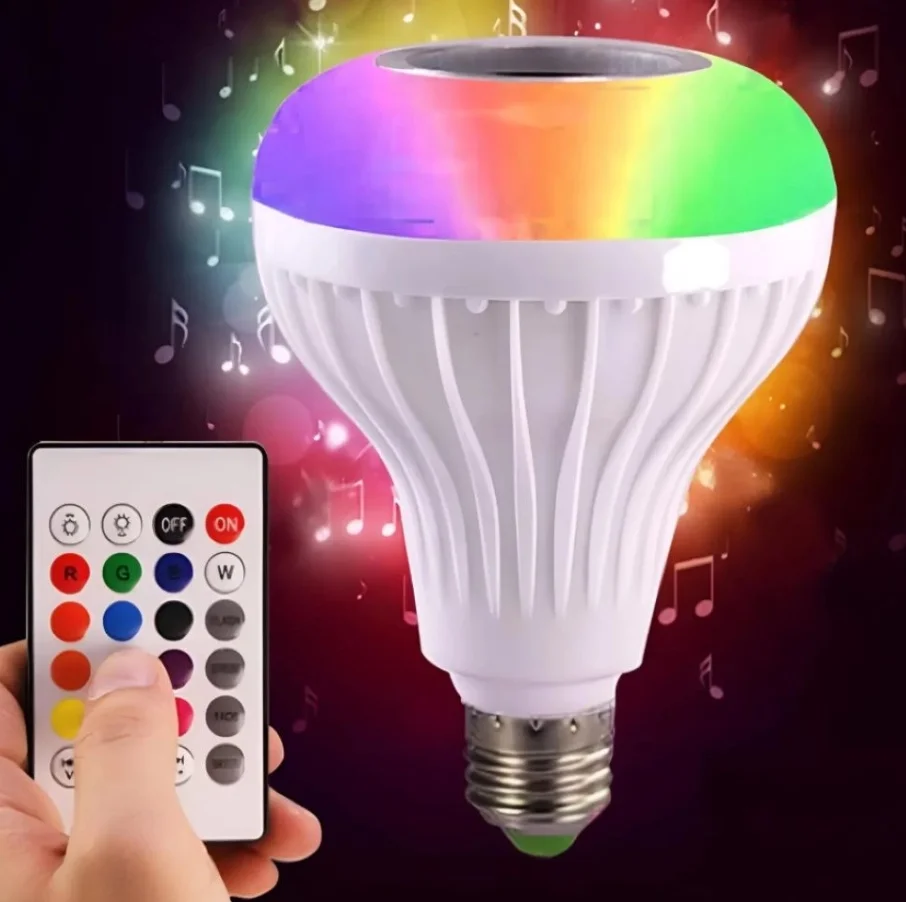 Imagem 3 de 4 do produto Lâmpada LED Colorida Com Caixa De Som Bluetooth