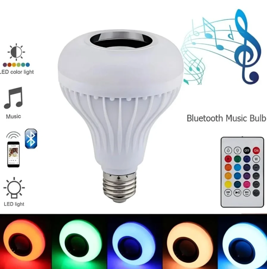 Imagem 4 de 4 do produto Lâmpada LED Colorida Com Caixa De Som Bluetooth