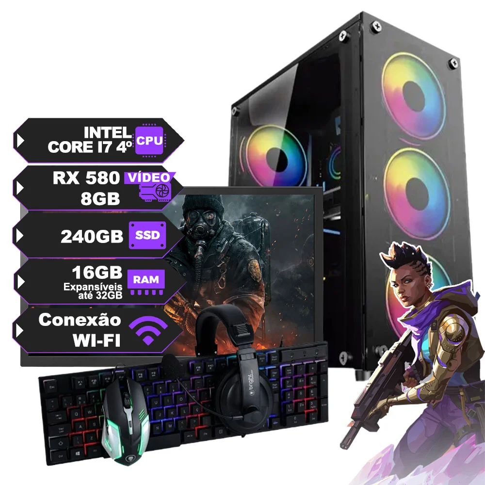 Pc Gamer Completo Core I7 4 4770 c 4 núcleos