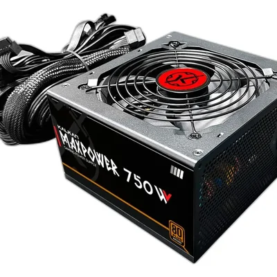 Fonte Gamer Kalkan 750w Watts 80 Plus Bronze Preto