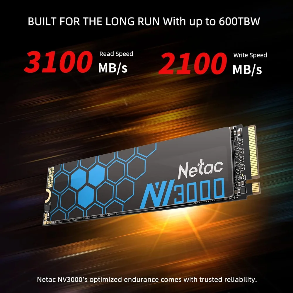 Imagem 2 de 5 do produto SSD Netac Nvme N3000 250gb M.2 PCie 3.0 X4 - Velocidade Máxima!