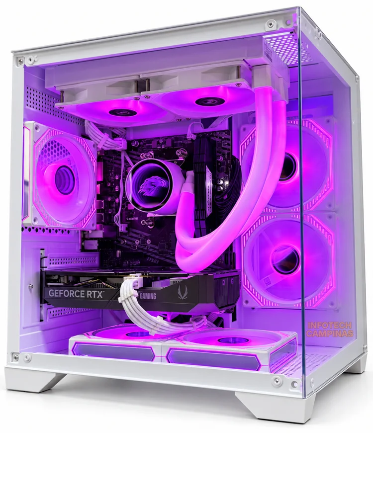 PC Gamer Aquario Branco | Ryzen 7 5700x | RTX 5060 Ti 8GB | 32gb Ram | SSD Nvme 1TB | Wifi Bluetooth | Fonte 750w | Win11 Pro - view 3