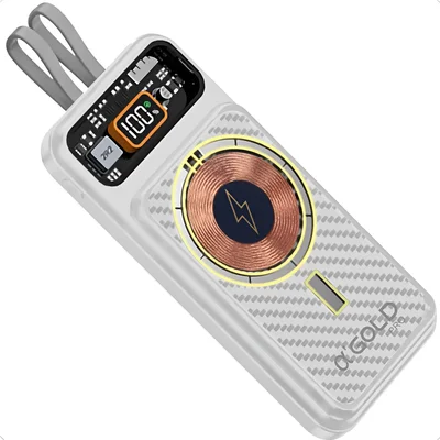 Power Bank Wireless Sem Fio 10000 Mah Carregador Portátil Branco